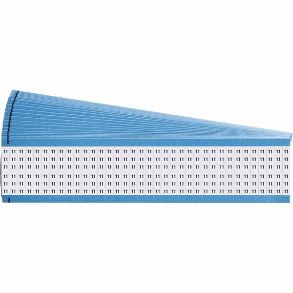 Numerical Wire Markers Repositionable Vinyl Cloth 1.5 in H Legend: 11, 900 Total, 25PK